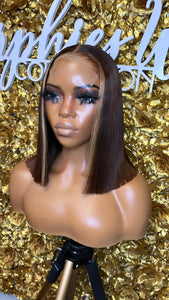 Brown Bob with Money Piece